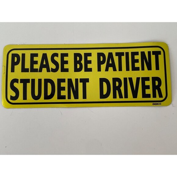3 Pc Student Driver Magnet Safety Sign Vehicle Bumper Reflective Novice Driver - Picture 2 of 5